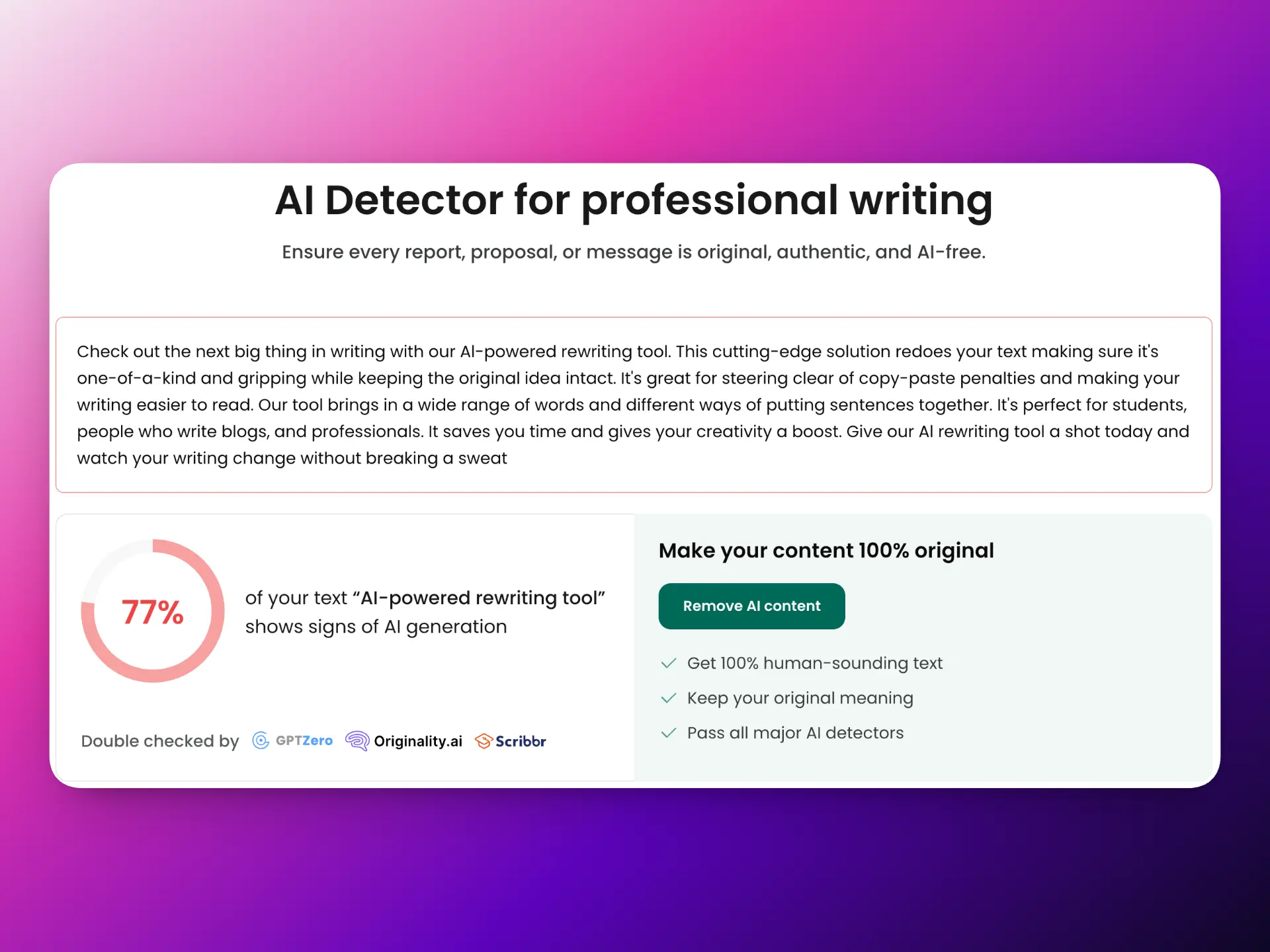 sidekicker ai detector