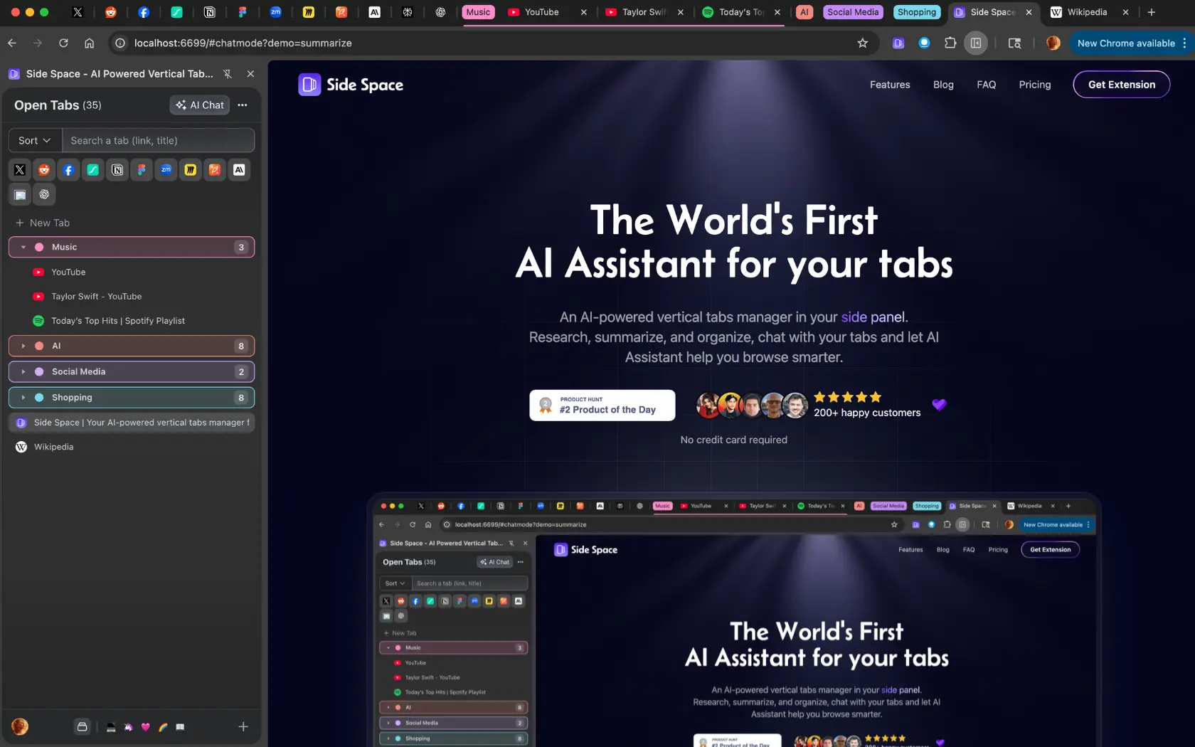 Side Space - Vertical Tab Manager